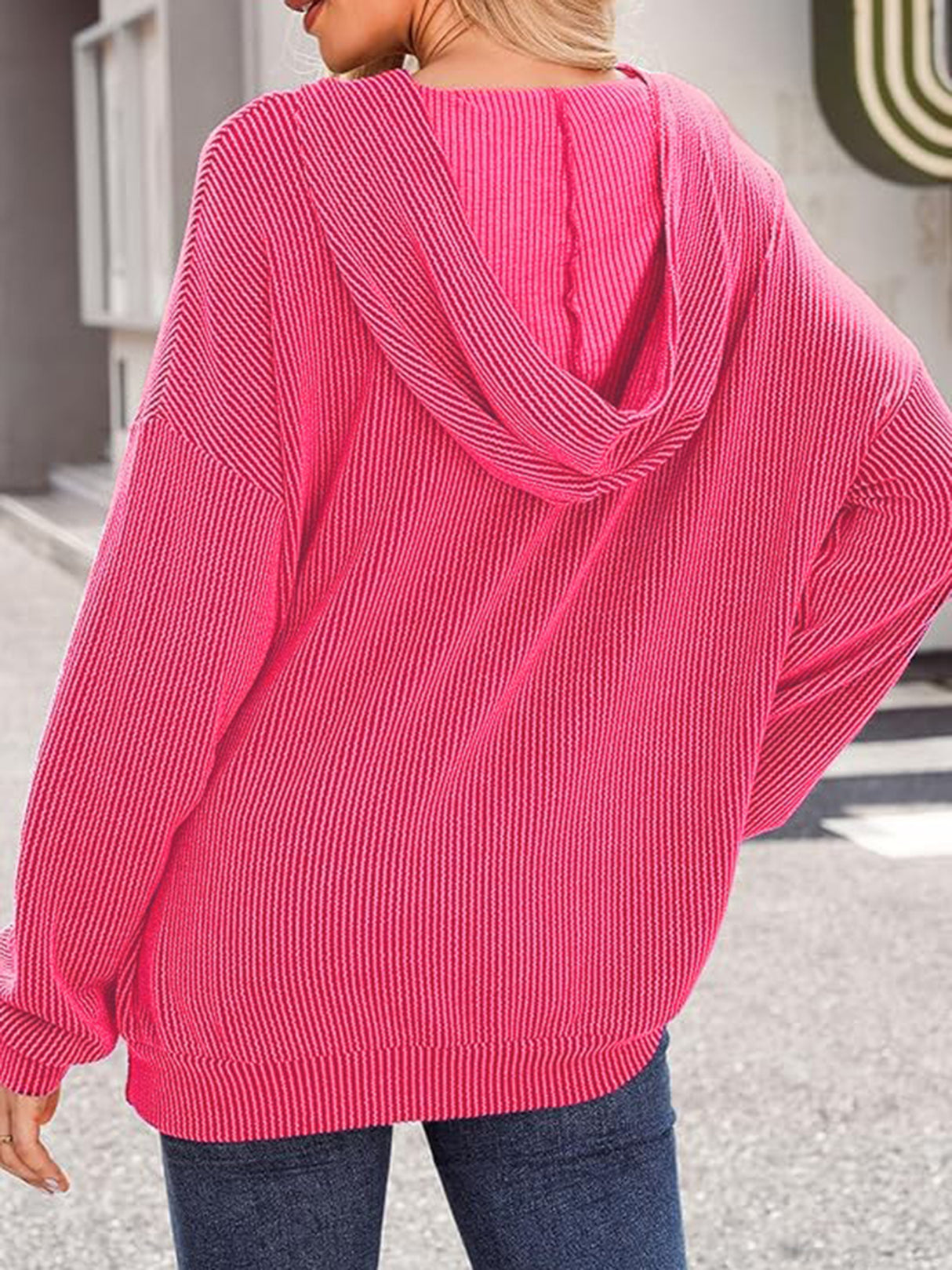 Charmo Women's Stripled Printed Hoodies Long Sleeve Fall Pullover Sweatshirts