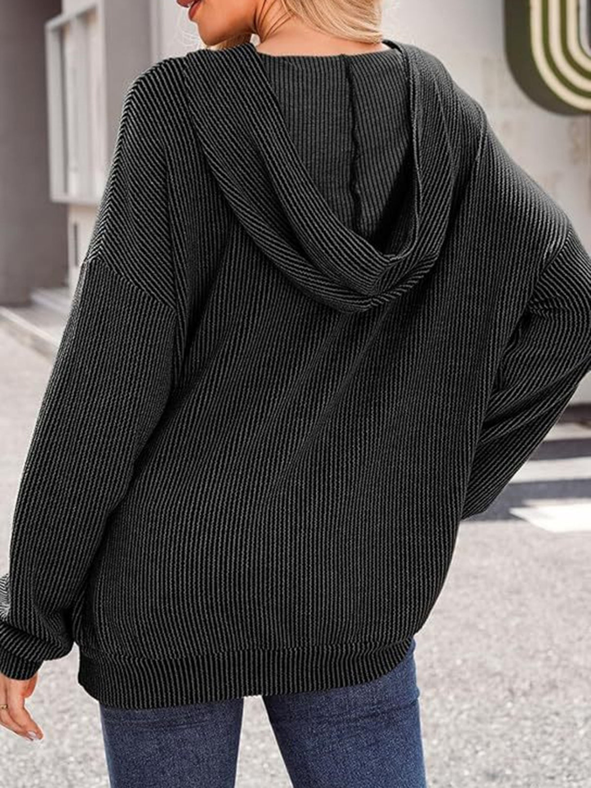 Charmo Women's Stripled Printed Hoodies Long Sleeve Fall Pullover Sweatshirts