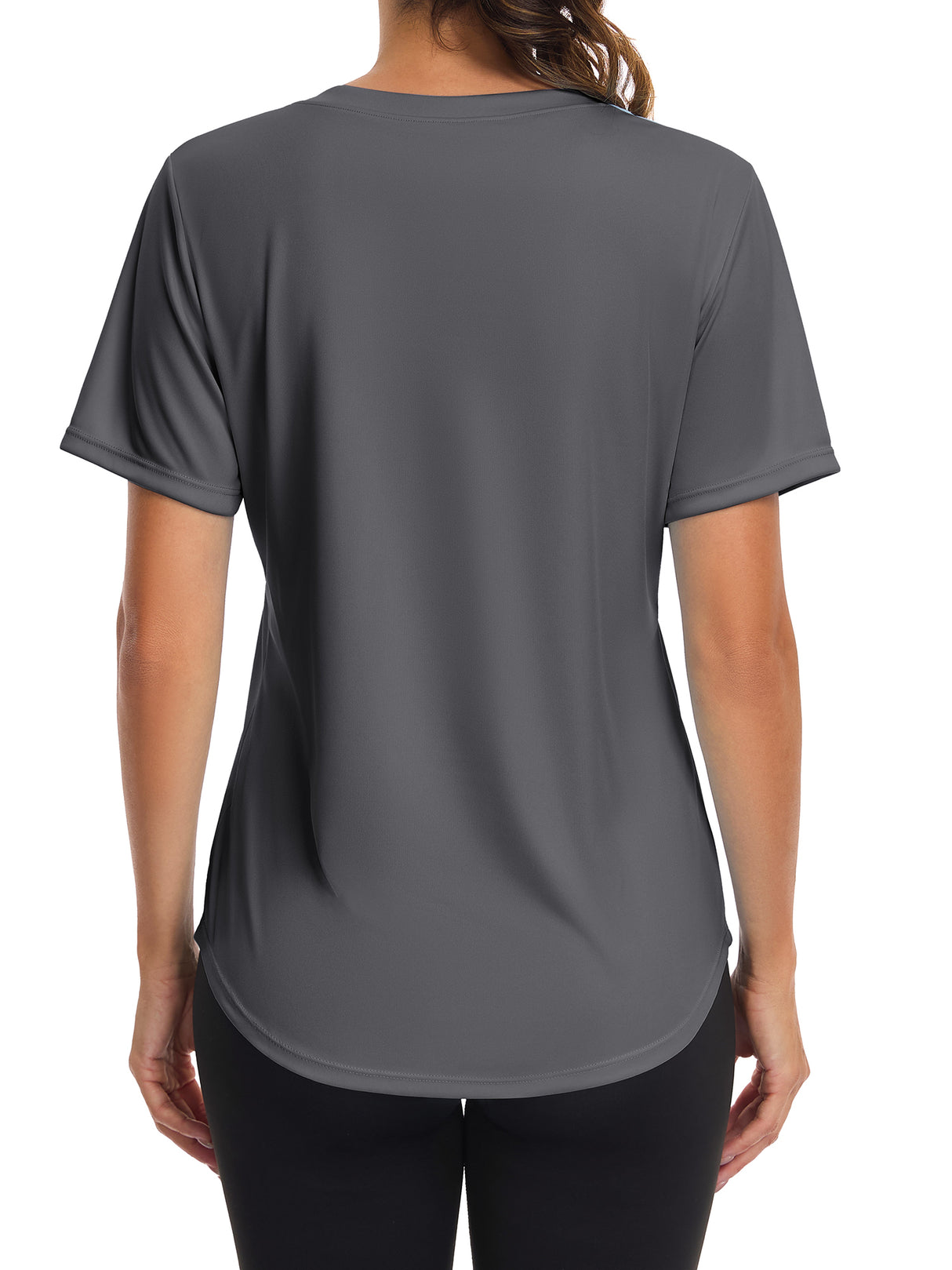 Charmo Womens Shorts Sleeve Swim Shirts UPF 50+ Sun Protection Rashiguard Hiking Runing Shirt Tops