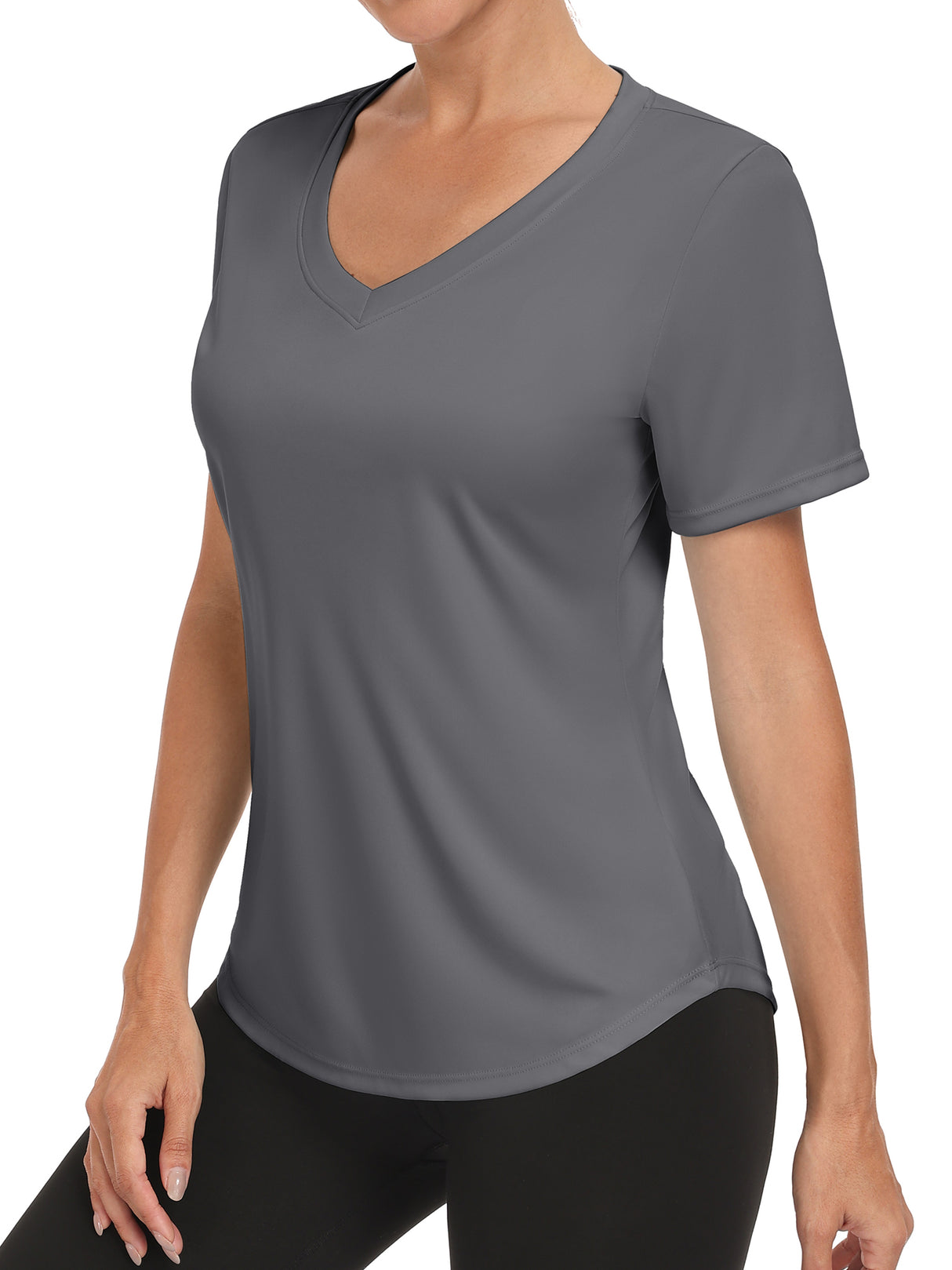 Charmo Womens Shorts Sleeve Swim Shirts UPF 50+ Sun Protection Rashiguard Hiking Runing Shirt Tops