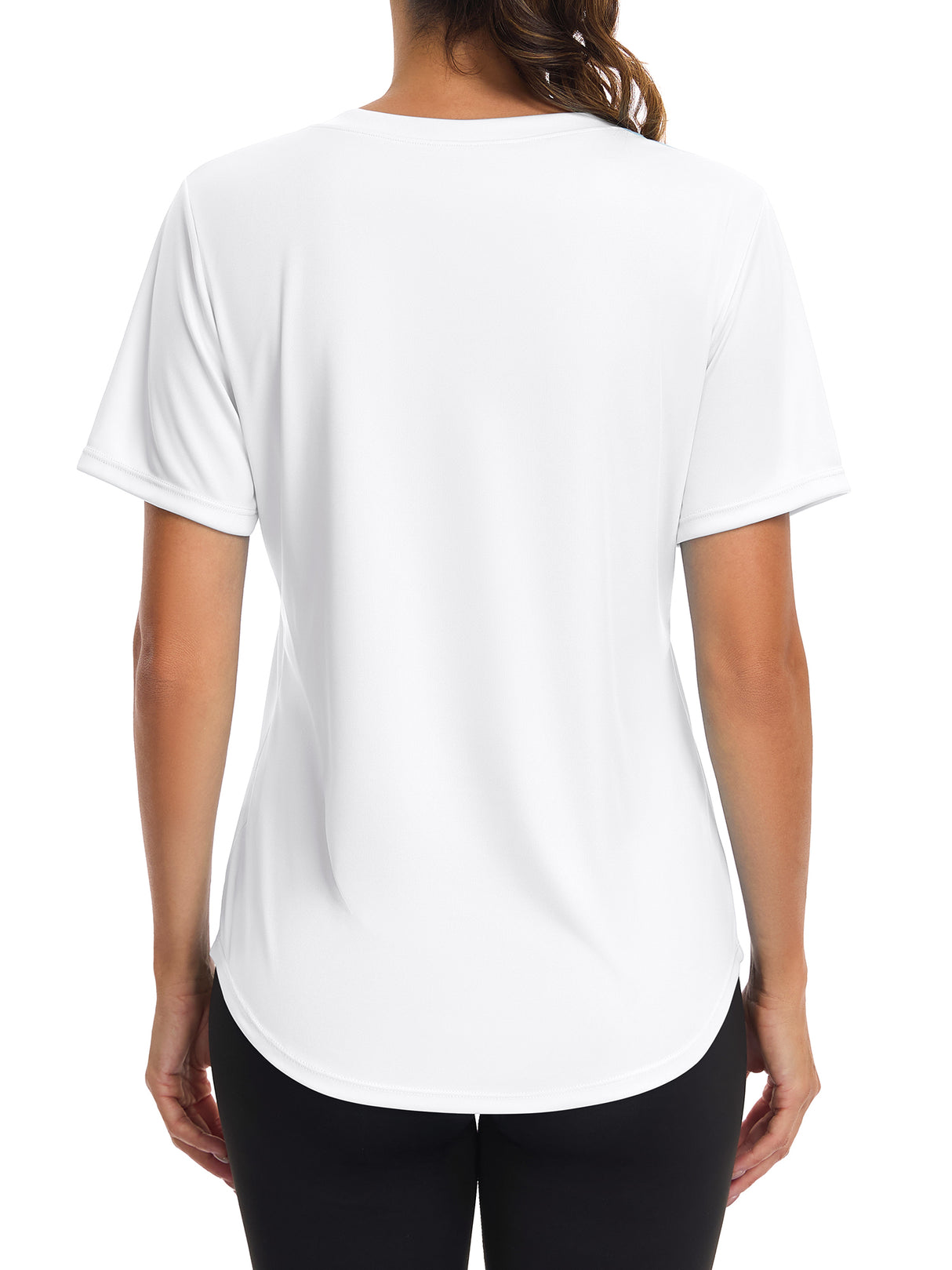 Charmo Womens Shorts Sleeve Swim Shirts UPF 50+ Sun Protection Rashiguard Hiking Runing Shirt Tops