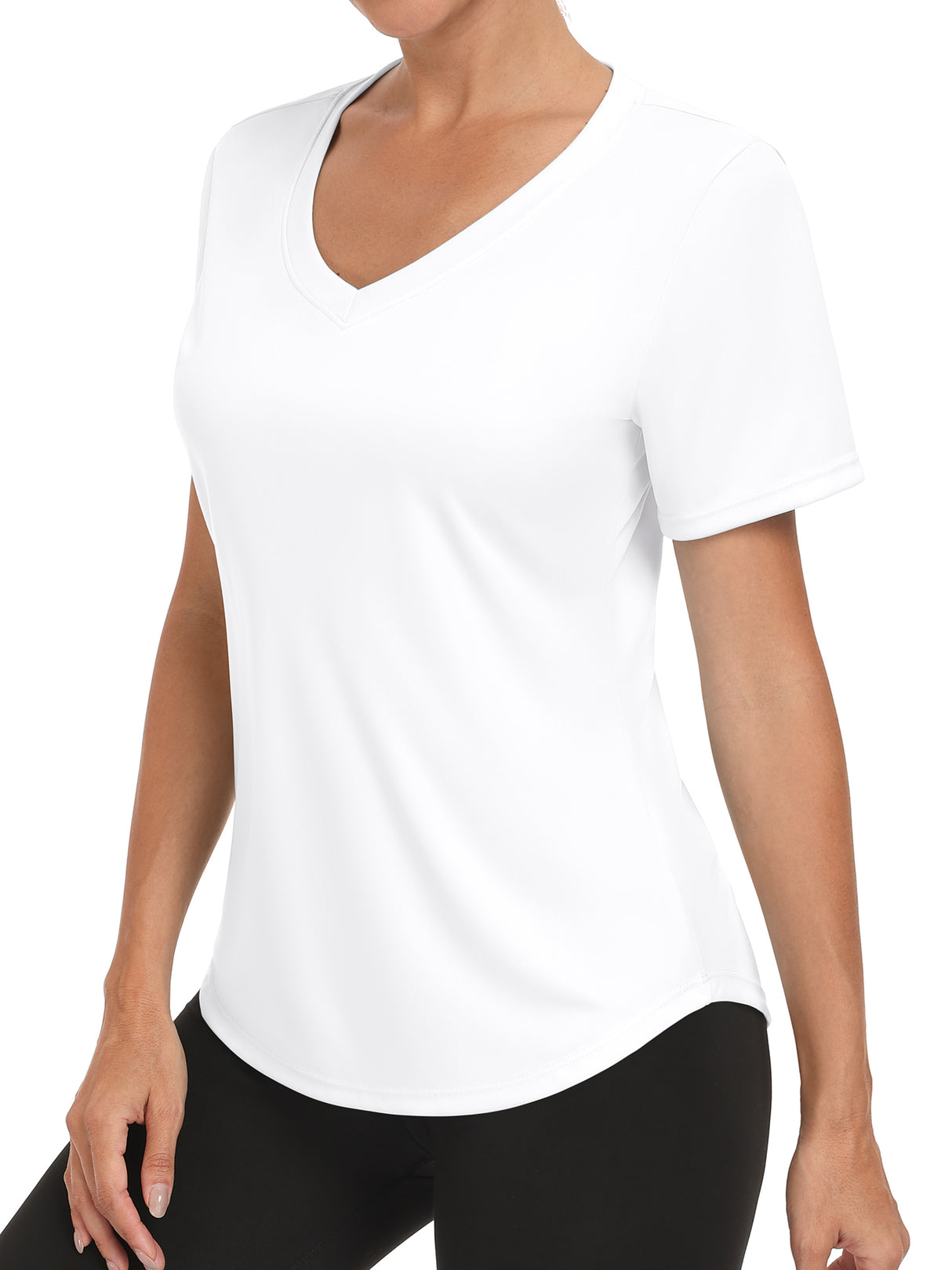 Charmo Womens Shorts Sleeve Swim Shirts UPF 50+ Sun Protection Rashiguard Hiking Runing Shirt Tops