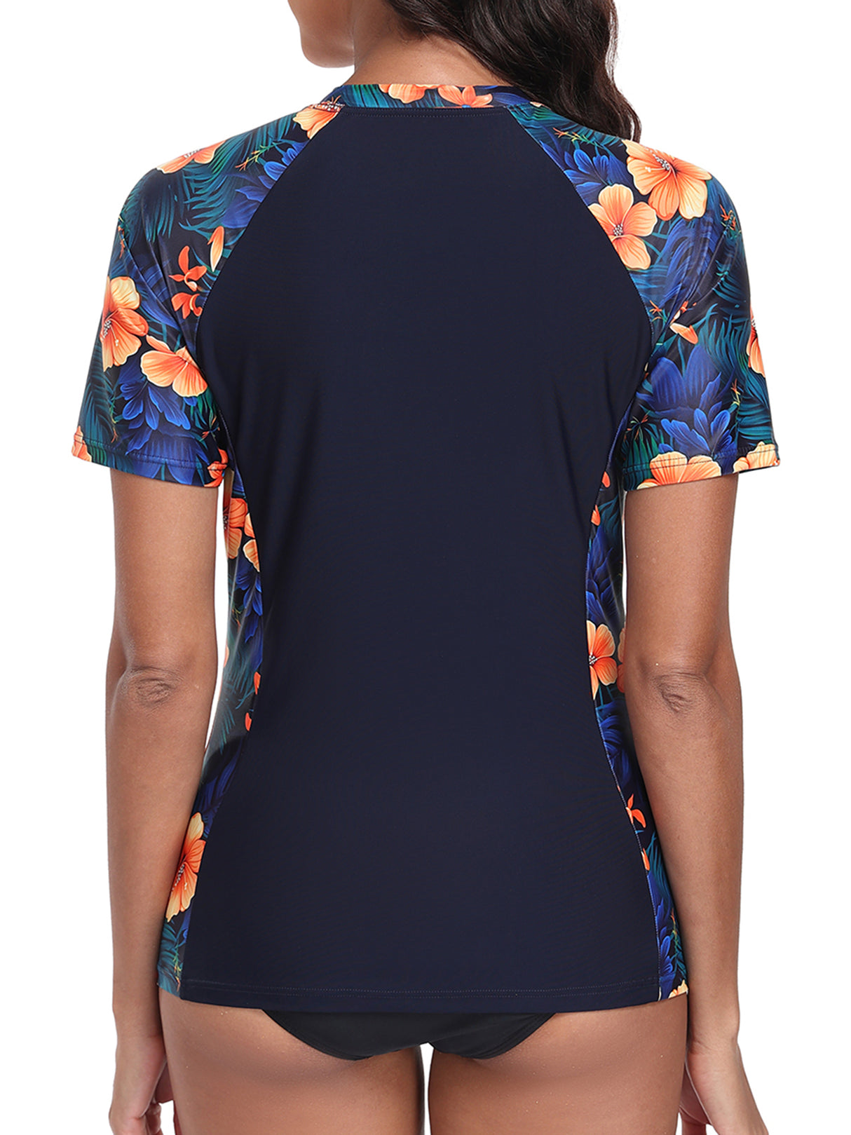 Charmo Short Sleeve Swimsuit Tops for Womens Sun Protection UPF 50+ Rash Guard Quick Dry Swim Shirts