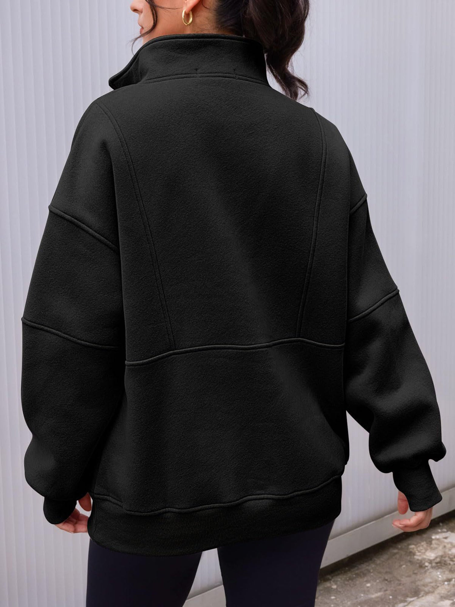 Charmo Women's Half Zip Oversized Sweatshirts Fleece Quarter Zipper Pullover Hoodies 2025 Mock Neck Fall Workout Jacket