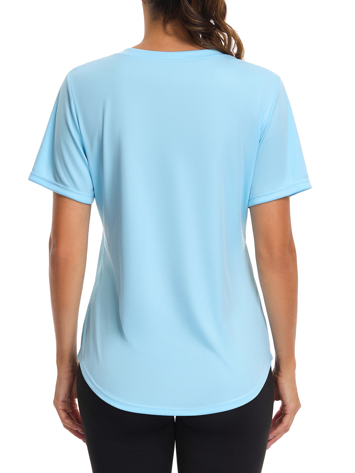 Charmo Womens Shorts Sleeve Swim Shirts UPF 50+ Sun Protection Rashiguard Hiking Runing Shirt Tops