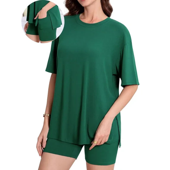 Sociala Womens Short Set 2 Piece Lounge Sets Loose Outfits Loose Fit Shorts with Pockets 2026 Fall Outfits for Travel,Loungewear,Workout