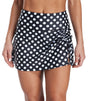 Solid Drawstrings Sides Swim Skirt Shorts-Charmo