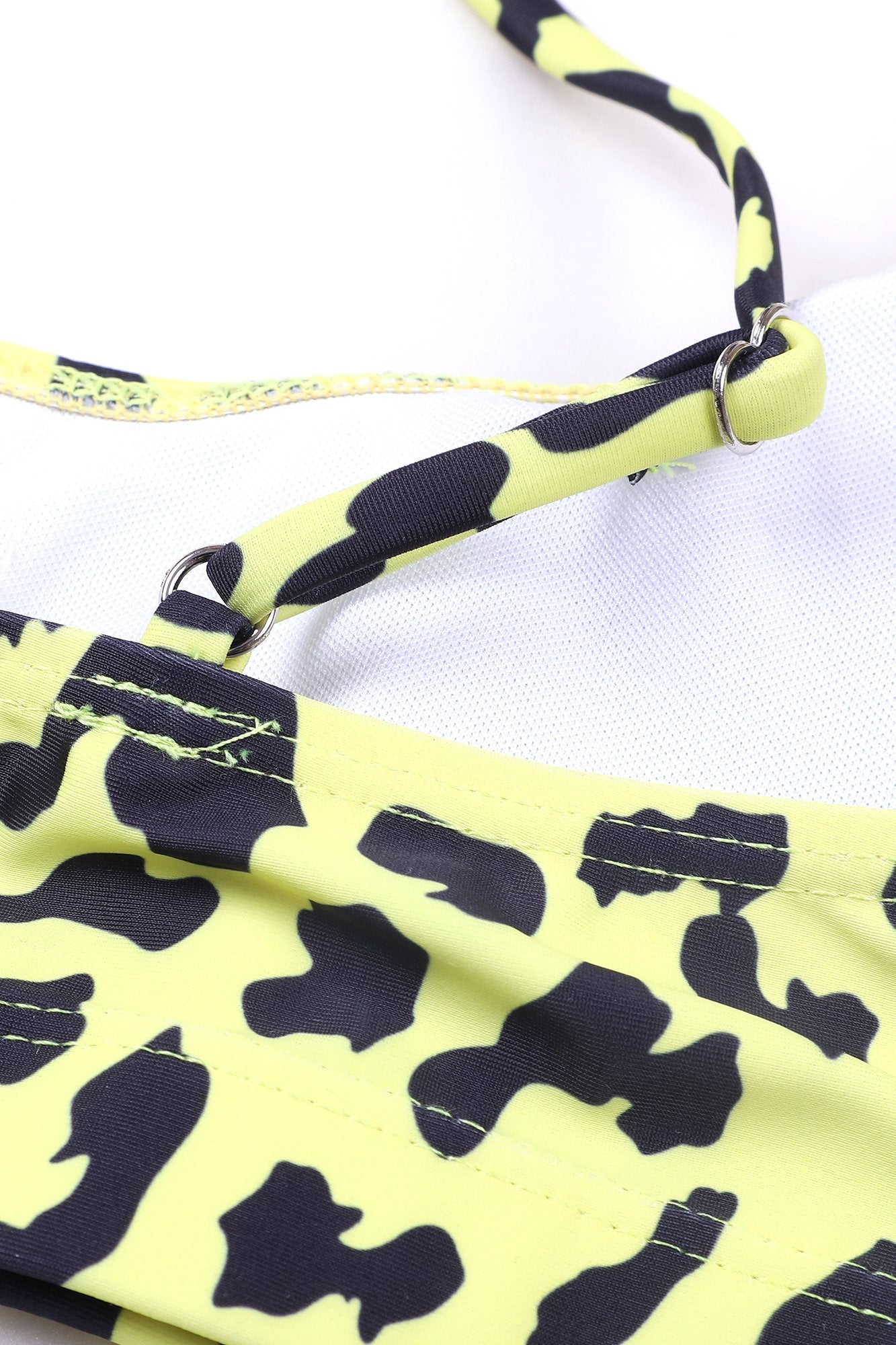 Clearance sexy Yellow Leopard Print Bikini-Charmo