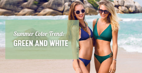 Swimwear Summer Color Trend: Green And White