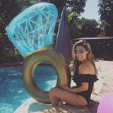 Inflatable Diamond Ring Style Summer Swimming Pool Float for Adults