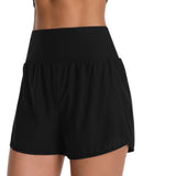 Charmo High Waisted Swim Shorts for Womens UPF 50+ Quick Dry Swim Trunks Tummy Control Swim Bottoms Built-in Boxer