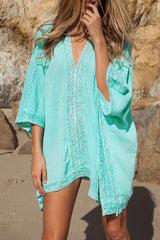 Bohemian Tunic Solid Color Cover Up