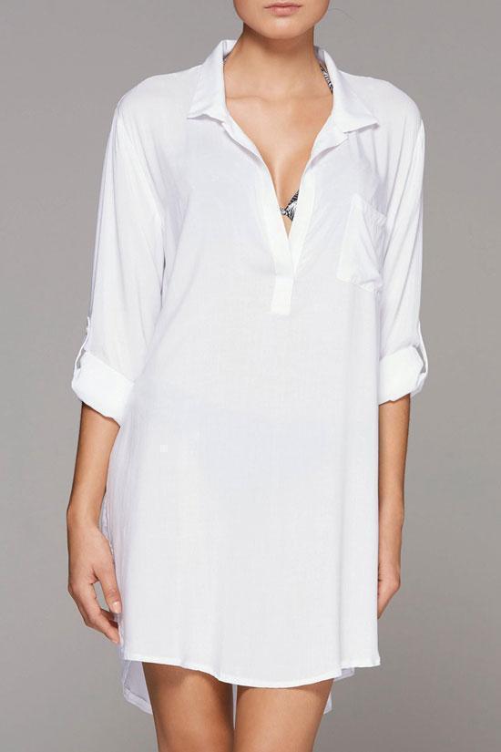 Oversize Split Sides Tunic Cover Up Blouse