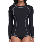 Charmo Women's Long Sleeve Swimsuit Tops Sun Protection UPF 50+ Rash Guards Hiking Runing Athletic Swim Shirts