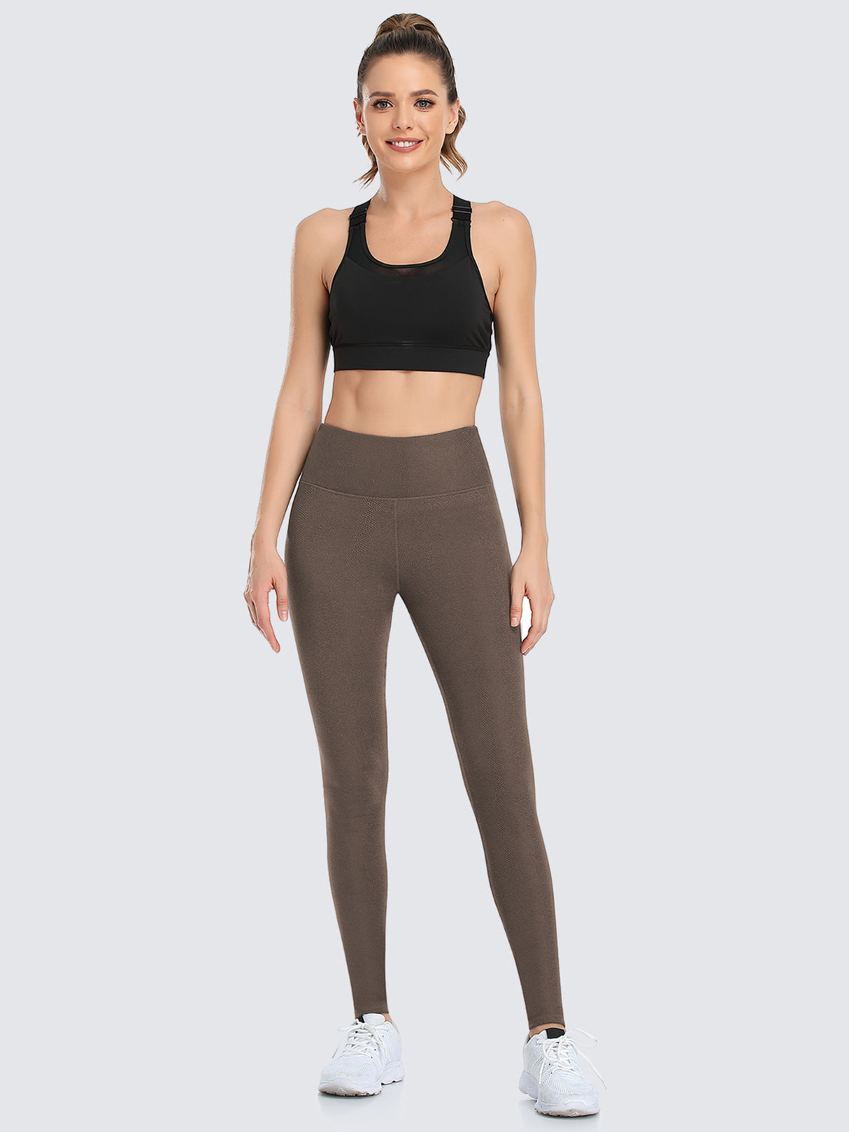 Charmo Fleece Lined Leggings Women Winter Thermal Insulated Leggings High Waist Workout Yoga Pants with Pockets