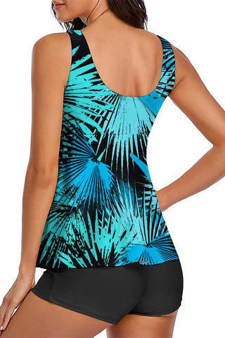 Firpearl Wide Strap Tummy Control Bowknot Tankini Swimsuits