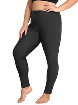 Sociala Womens Plus Size High Waisted Swim Pants Sporty Swimming Leggings UPF 50+ Swimsuit Bottoms