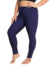 Sociala Womens Plus Size High Waisted Swim Pants Sporty Swimming Leggings UPF 50+ Swimsuit Bottoms