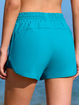 Sociala Womens 2 in 1 Drawstring Swim Shorts Quick Dry Board Shorts with Boxer Liner Pockets Sport Swim Bottoms