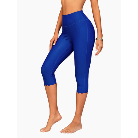 Sociala Women Swim Pants High Waist UV Rash Guard Sports Capris Swimsuit Swimming Leggings