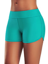 Charmo Swim Shorts for Women Stretchy Board Shorts Solid Tankini Bottoms Sport Swimsuit Bottoms