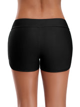 Charmo Swim Shorts for Women Stretchy Board Shorts Solid Tankini Bottoms Sport Swimsuit Bottoms