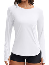 Sociala Rash Guard for Women Long Sleeve Swim Shirt Sun Protection Swimsuit Swim Top