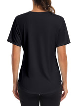 Charmo Womens Shorts Sleeve Swim Shirts UPF 50+ Sun Protection Rashiguard Hiking Runing Shirt Tops