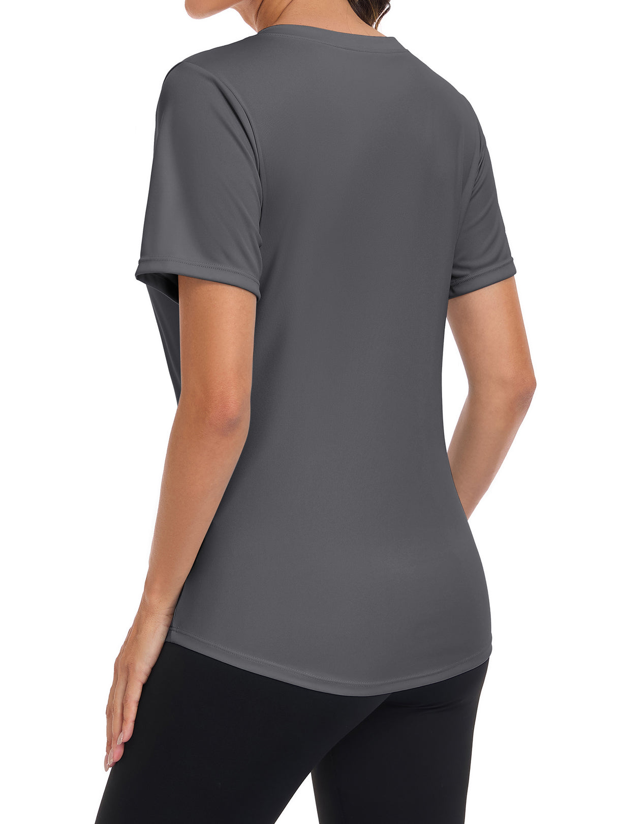 Charmo Womens Shorts Sleeve Swim Shirts UPF 50+ Sun Protection Rashiguard Hiking Runing Shirt Tops