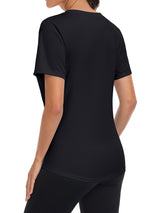 Charmo Womens Shorts Sleeve Swim Shirts UPF 50+ Sun Protection Rashiguard Hiking Runing Shirt Tops