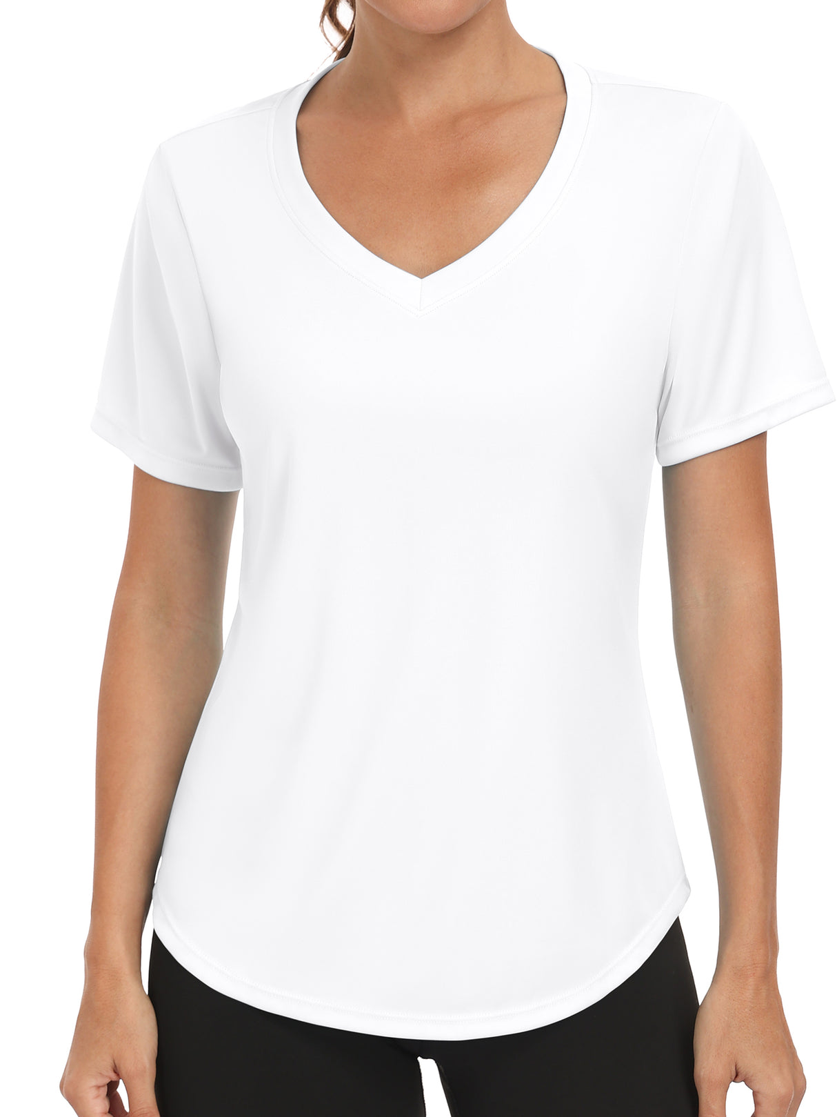 Charmo Womens Shorts Sleeve Swim Shirts UPF 50+ Sun Protection Rashiguard Hiking Runing Shirt Tops