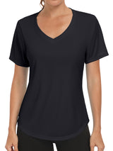 Charmo Womens Shorts Sleeve Swim Shirts UPF 50+ Sun Protection Rashiguard Hiking Runing Shirt Tops