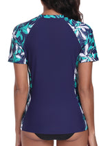 Charmo Short Sleeve Swimsuit Tops for Womens Sun Protection UPF 50+ Rash Guard Quick Dry Swim Shirts