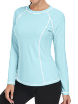 Sociala Rash Guard for Women Long Sleeve Swim Shirt Sun Protection Swimsuit Swim Top