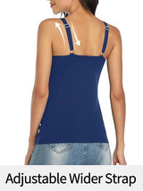 Charmo Wide Straps Tank Tops  Cotton Undershirts with Shelf Bra