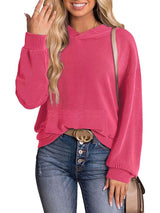 Charmo Women's Stripled Printed Hoodies Long Sleeve Fall Pullover Sweatshirts