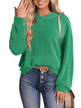 Charmo Women's Stripled Printed Hoodies Long Sleeve Fall Pullover Sweatshirts