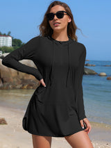 Asoul Women's Hooded UPF 50+ Rash Guard Long Sleeve UV Protection Zipper Swim Shirts Quick Dry Hiking Runing Shirts with Pockets