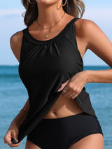 Asoul Mesh High Neck Tankini Tops for Womens Flowy Swimsuit Tops Only Slim Fit Swim Tank Tops(No Bottoms)