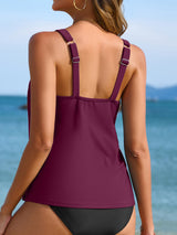 Asoul Mesh High Neck Tankini Tops for Womens Flowy Swimsuit Tops Only Slim Fit Swim Tank Tops(No Bottoms)