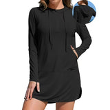 Asoul Women's Hooded UPF 50+ Rash Guard Long Sleeve UV Protection Zipper Swim Shirts Quick Dry Hiking Runing Shirts with Pockets