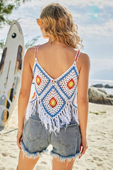 Hollow-Out On-trend Knitted Tassels Beachwear