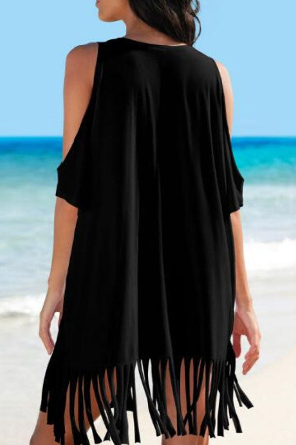 Fashion Cold Shoulder Beachwear