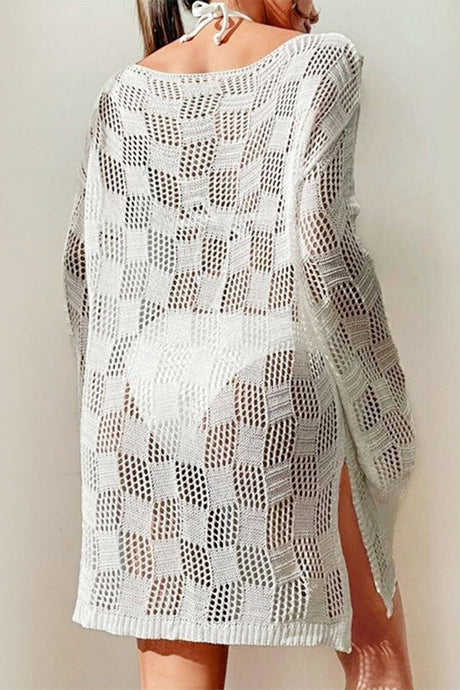 Casual Knitted Side Split Dress Beachwear