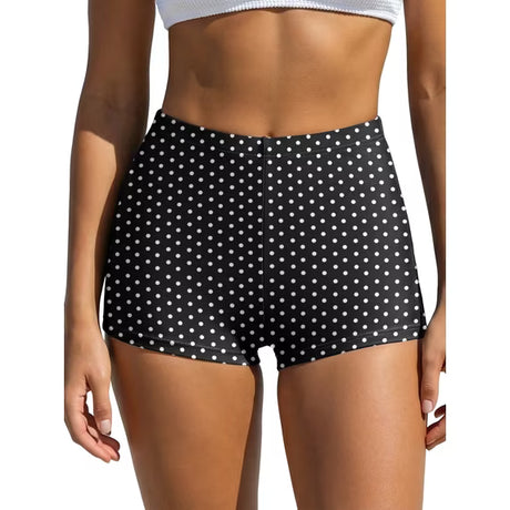 Charmo Swim Shorts for Women Stretchy Board Shorts Solid Tankini Bottoms Sport Swimsuit Bottoms