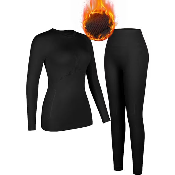 Charmo Women's Thermal Underwear Sets Super Soft Long John Set Bottom Ski Winter Warm Top & Bottom for Cold Weather
