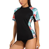 Charmo Women's Rash Guard Short Sleeve Rashguard Sun Protection Shirt UPF 50+