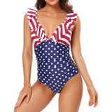 Charmo Women's One-Piece Swimsuit Ruffle Bathing Suit with Tummy Control Sexy Monokini Swimwear
