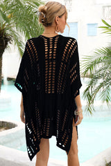 Knitted Classic Hollow-Out Side Split Beachwear