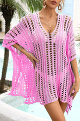 Knitted Classic Hollow-Out Side Split Beachwear